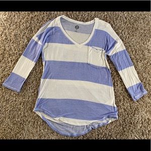 SO Striped 3/4 Sleeve Top